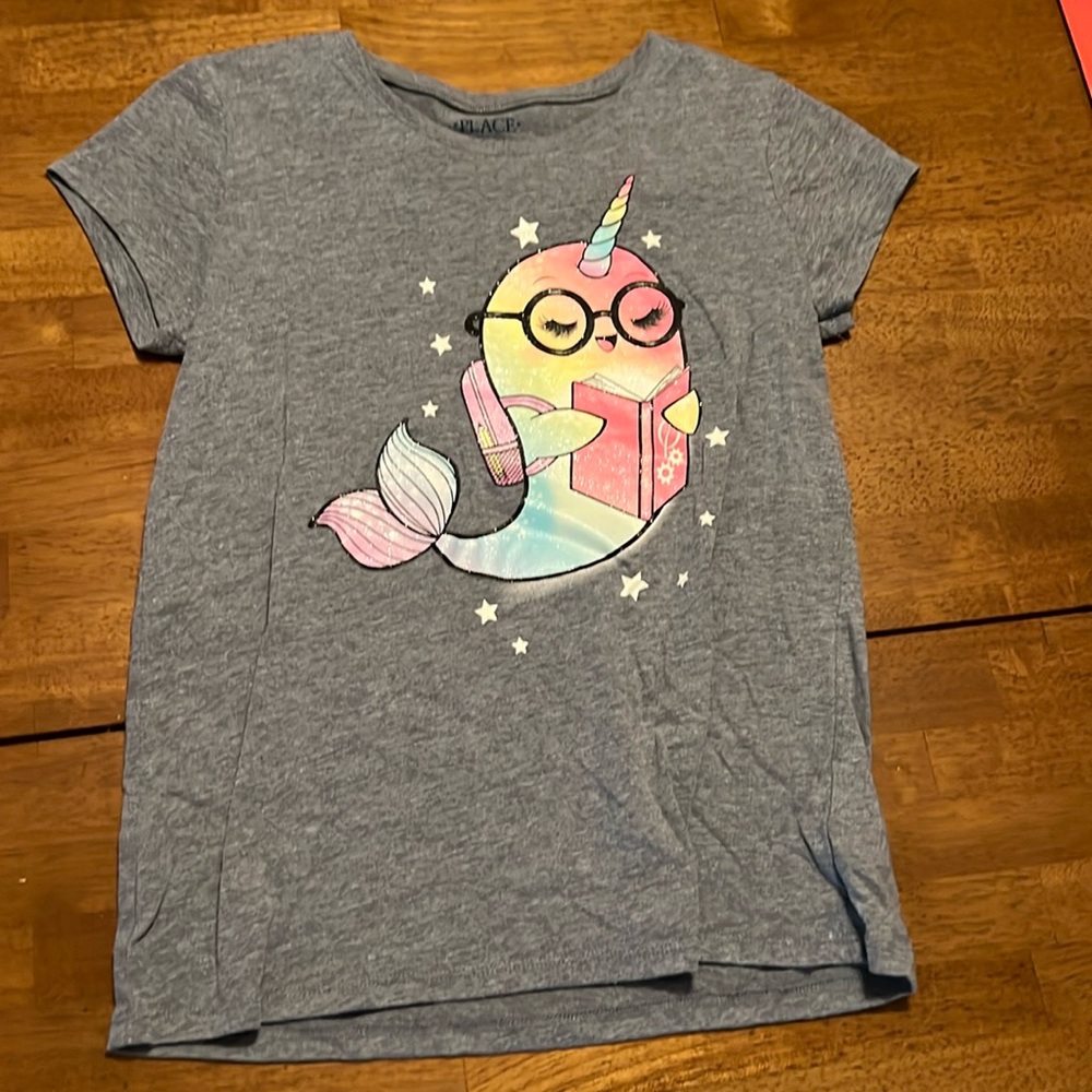 Place kids narwhal T-shirt size XL/14